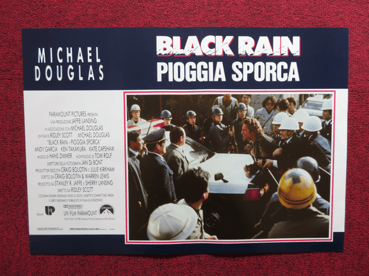 BLACK RAIN - F ITALIAN FOTOBUSTA POSTER MICHAEL DOUGLAS ANDY GARCIA 1989 Rendezvous Cinema Movie posters