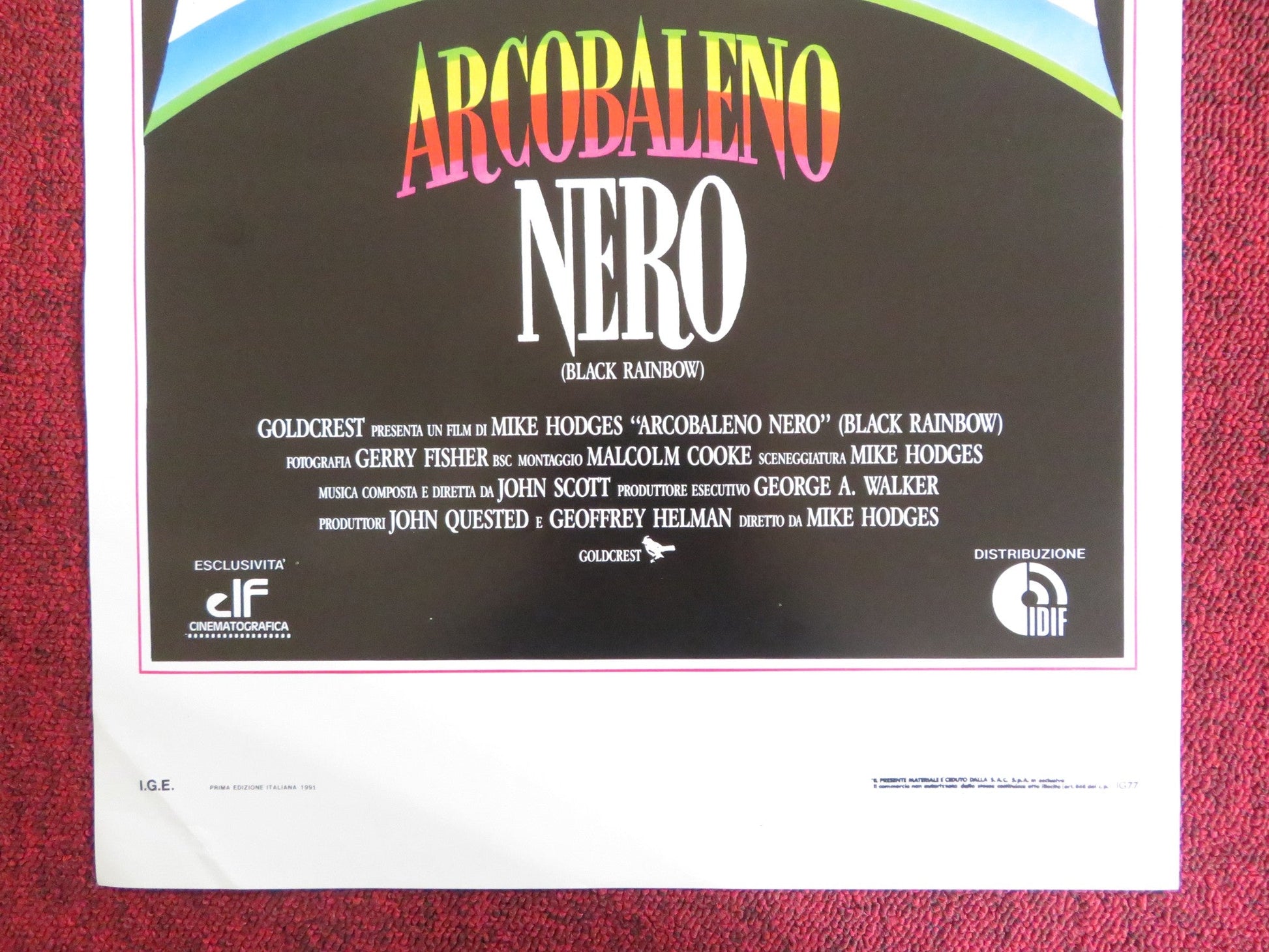 BLACK RAINBOW ITALIAN LOCANDINA POSTER ROSANNA ARQUETTE JASON ROBARDS 1991 Rendezvous Cinema Movie posters
