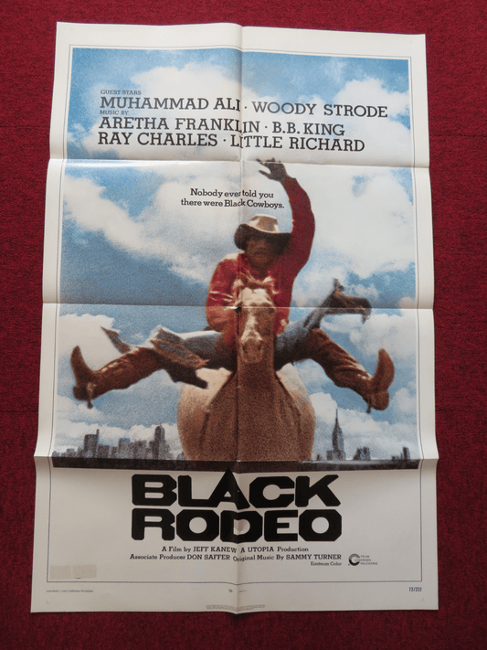 BLACK RODEO FOLDED US ONE SHEET POSTER MUHAMMAD ALI WOODY STRODE 1972 Rendezvous Cinema Movie posters