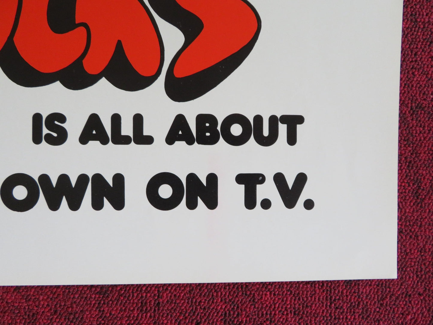 BLACK SOCKS US TRI FOLDED ONE SHEET ROLLED POSTER KEITH LUCKETT J. WALTERS 1974 Rendezvous Cinema Movie posters