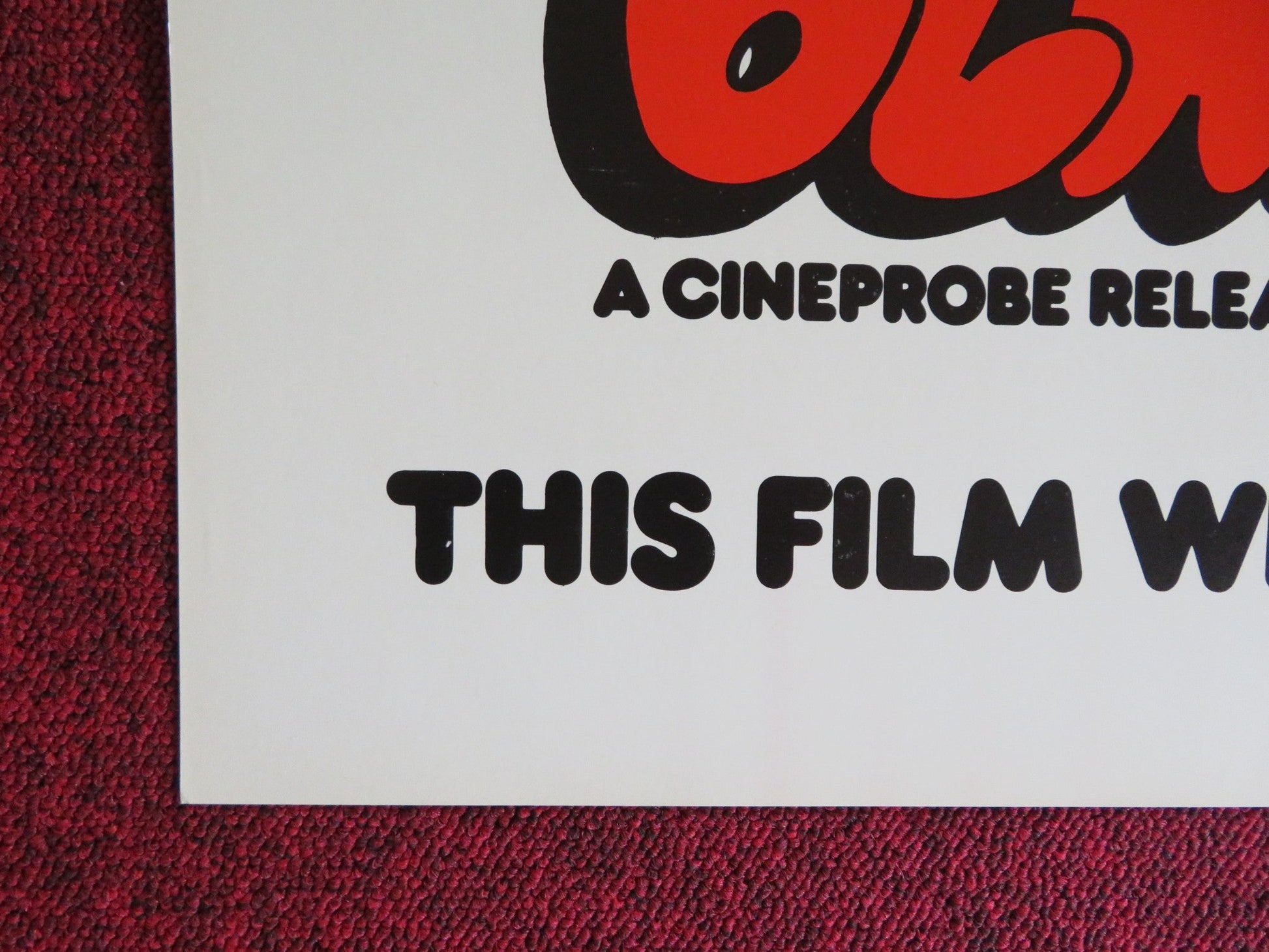 BLACK SOCKS US TRI FOLDED ONE SHEET ROLLED POSTER KEITH LUCKETT J. WALTERS 1974 Rendezvous Cinema Movie posters