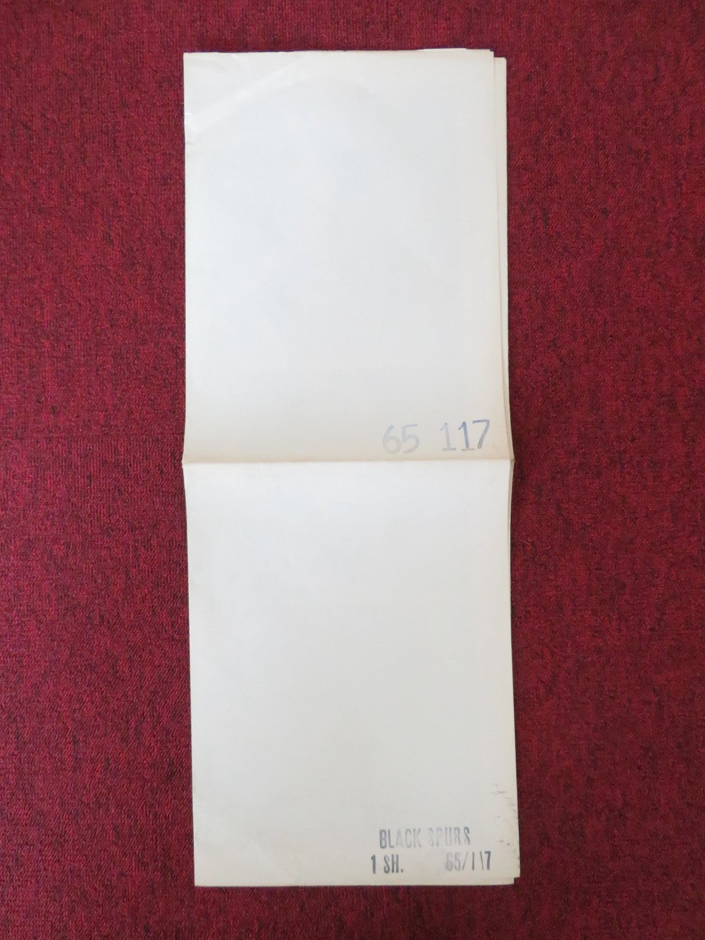 BLACK SPURS FOLDED US ONE SHEET POSTER RORY COLHOUN LINDA DARNELL 1965 Rendezvous Cinema Movie posters