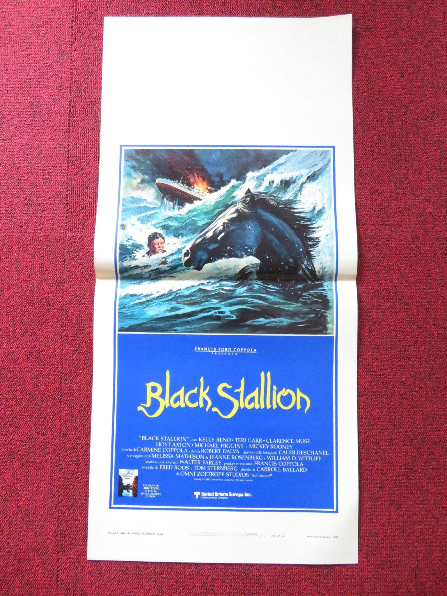 BLACK STALLION ITALIAN LOCANDINA POSTER KELLY RENO MICKEY ROONEY 1979 Rendezvous Cinema Movie posters