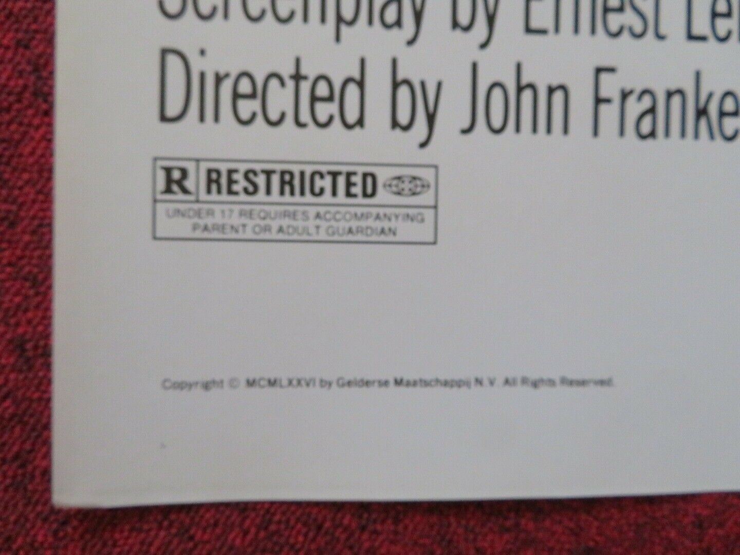 BLACK SUNDAY FOLDED US ONE SHEET POSTER ROBERT SHAW BRUCE DERN 1977 Movie posters