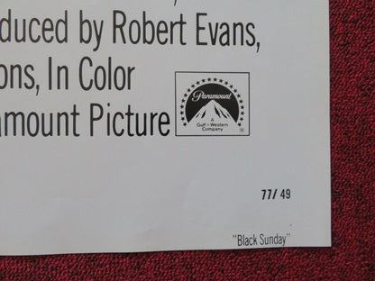 BLACK SUNDAY FOLDED US ONE SHEET POSTER ROBERT SHAW BRUCE DERN 1977 Movie posters