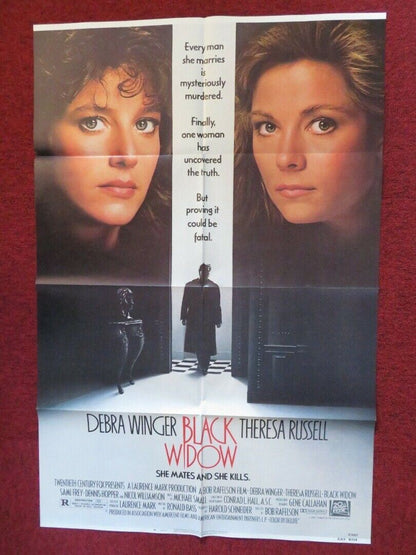 BLACK WIDOW FOLDED US ONE SHEET POSTER DEBRA WINGER THERESA RUSSELL 1987 Movie posters