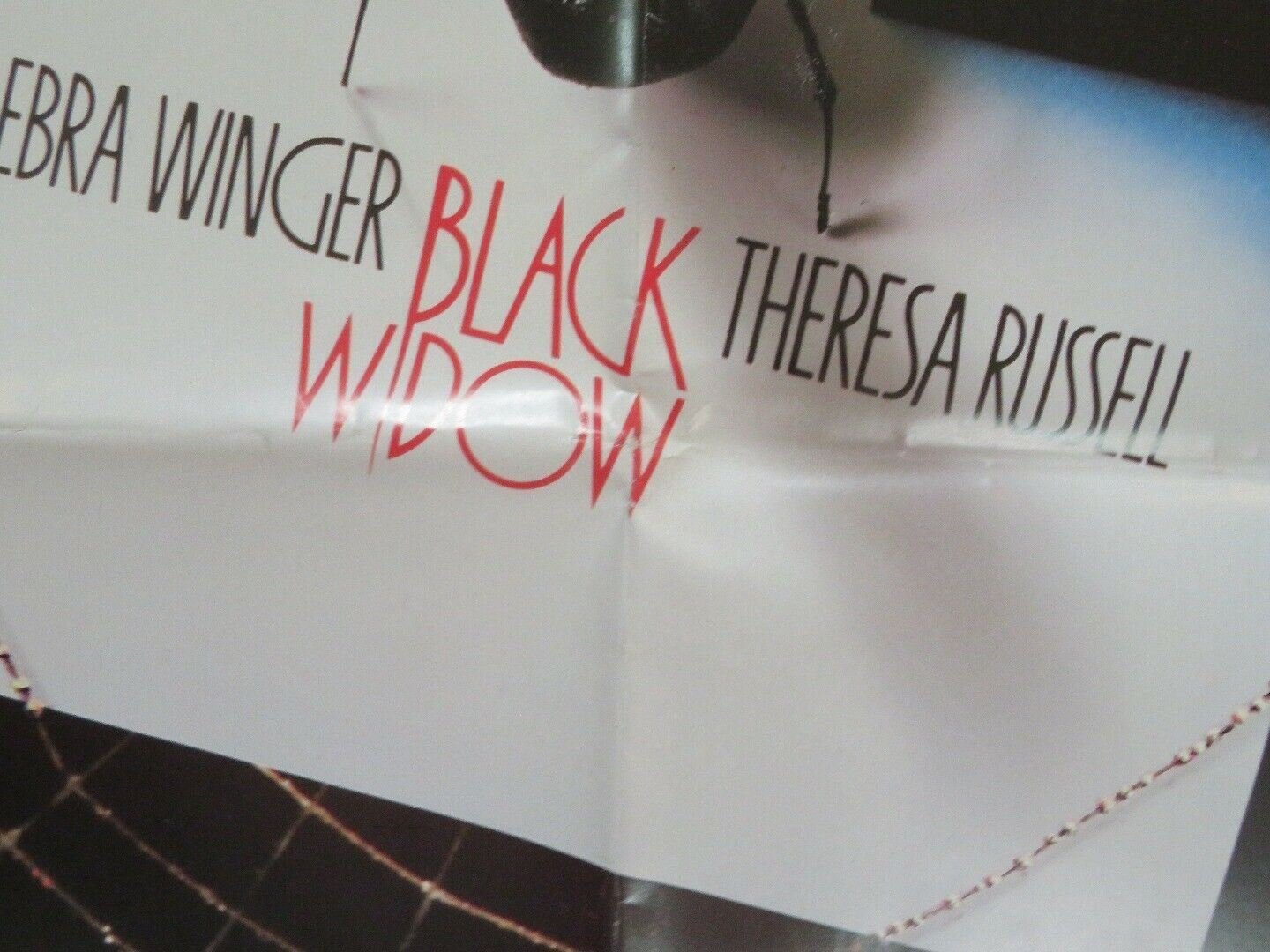 BLACK WIDOW VIDEO VHS POSTER FOLDED DEBRA WINGER THERESA RUSSELL 1987 Movie posters