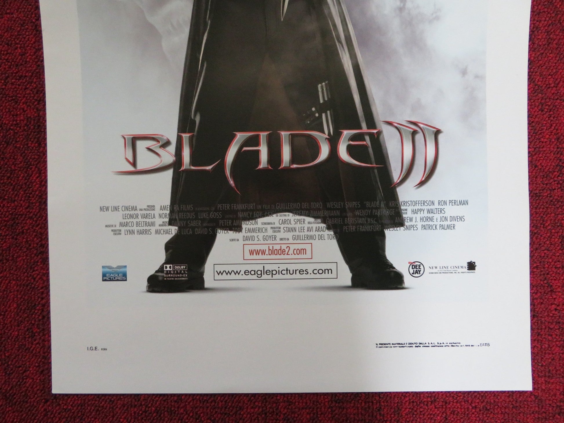 BLADE II ITALIAN LOCANDINA POSTER WESLEY SNIPES RON PERLMAN 2002 Rendezvous Cinema Movie posters