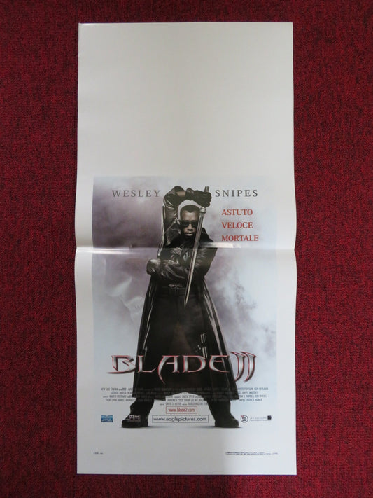 BLADE II ITALIAN LOCANDINA POSTER WESLEY SNIPES RON PERLMAN 2002 Rendezvous Cinema Movie posters