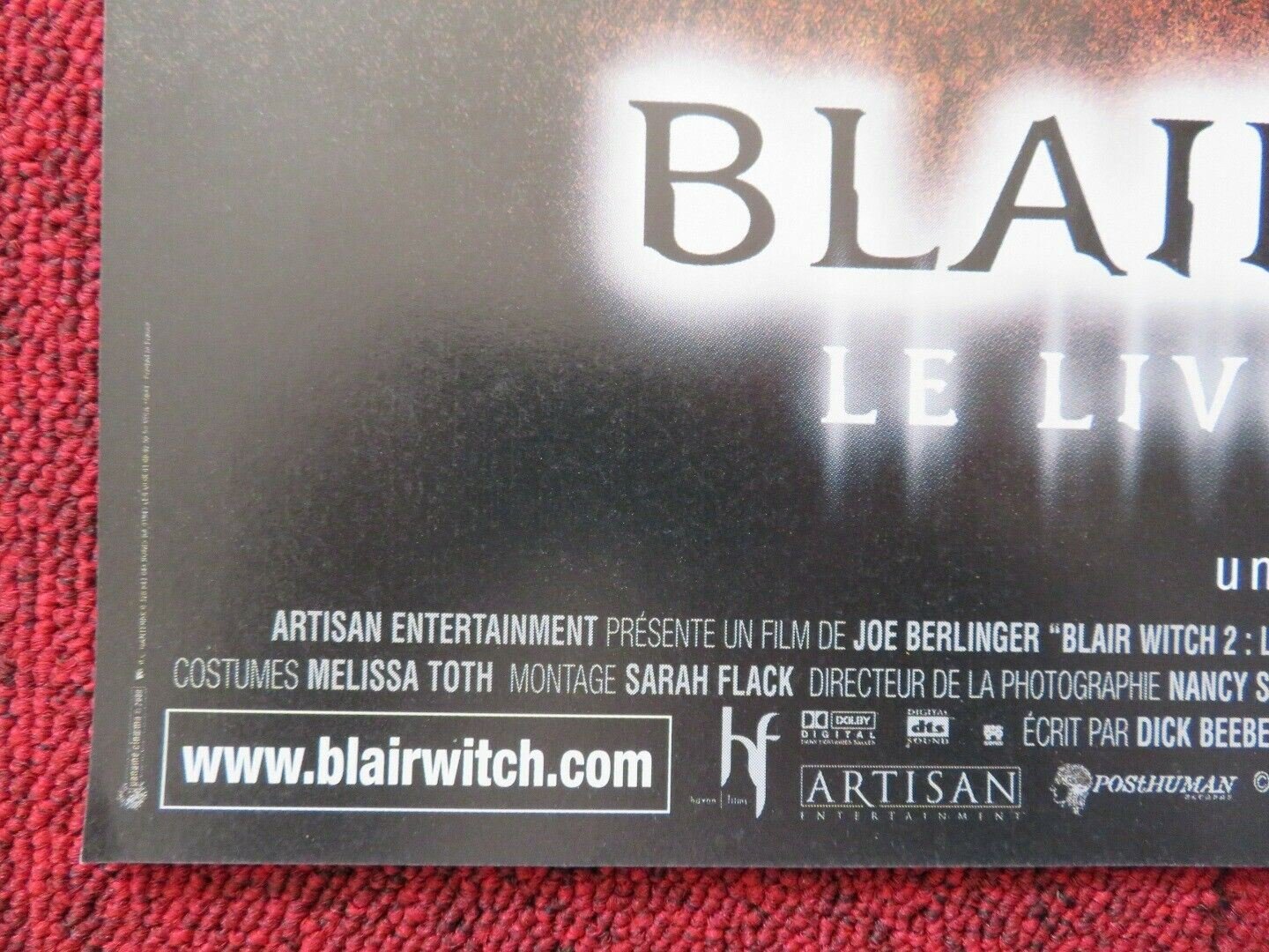 BLAIR WITCH 2 FRENCH (16"x 21") POSTER KURT LODER 2000 Movie posters