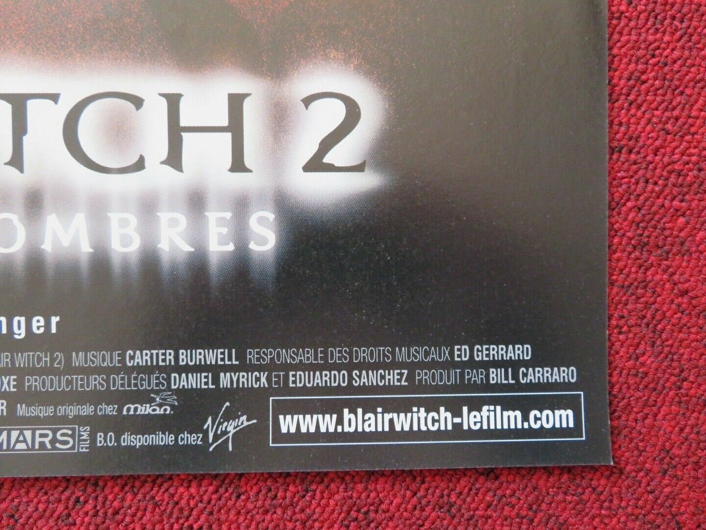 BLAIR WITCH 2 FRENCH (16"x 21") POSTER KURT LODER 2000 Movie posters