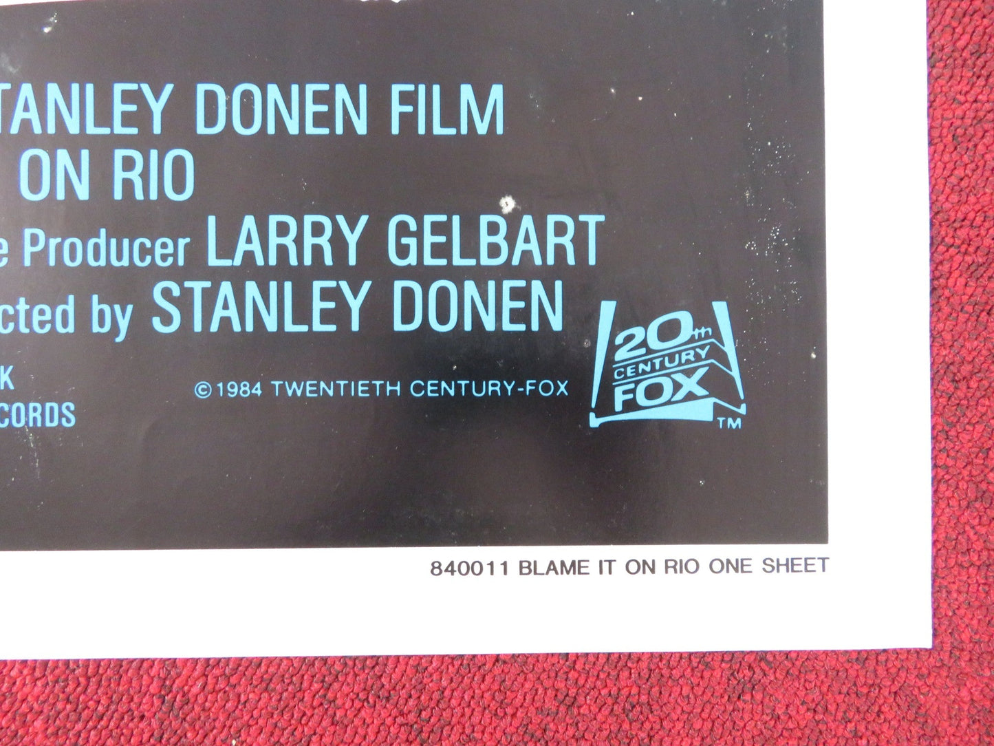 BLAME IT ON RIO FOLDED US ONE SHEET POSTER MICHAEL CAINE JOSEPH BOLOGNA 1984 Rendezvous Cinema Movie posters