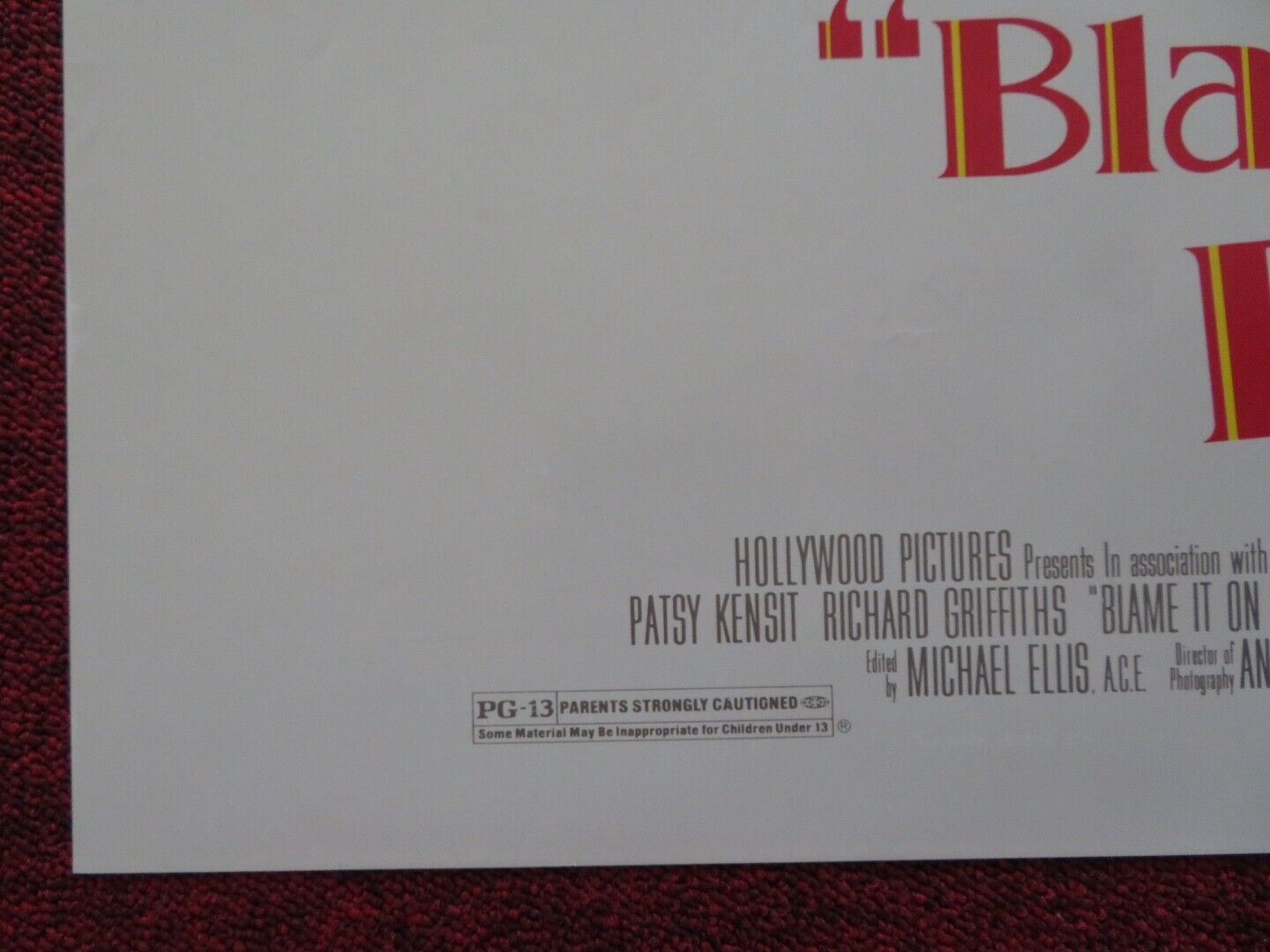 BLAME IT ON THE BELLBOY FOLDED US ONE SHEET POSTER DUDLEY MOORE BRYAN BROWN 1992 Movie posters