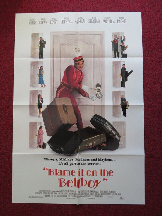 BLAME IT ON THE BELLBOY FOLDED US ONE SHEET POSTER DUDLEY MOORE BRYAN BROWN 1992 Movie posters