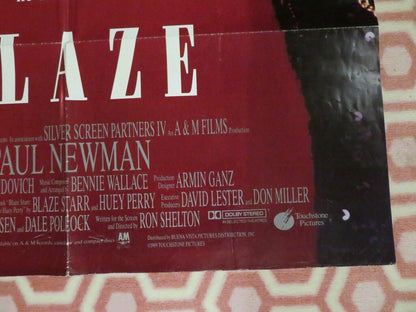 BLAZE US ONE SHEET POSTER PAUL NEWMAN JERRY HARDIN 1989 Movie posters