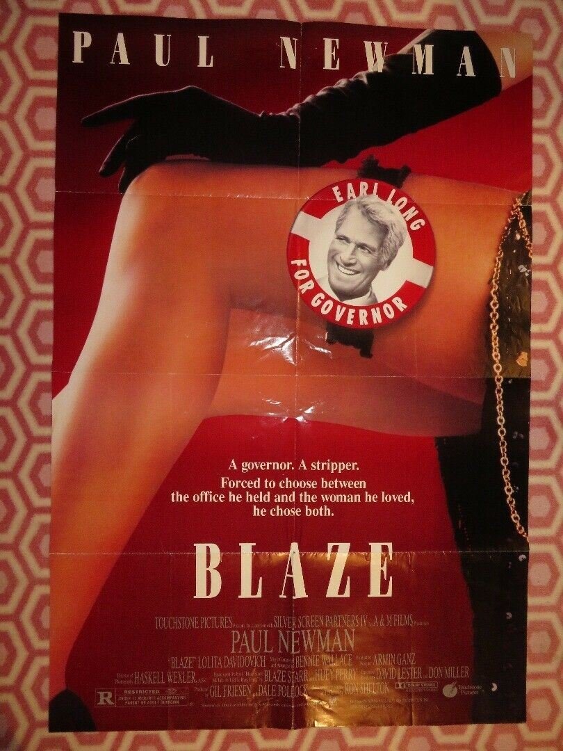 BLAZE US ONE SHEET POSTER PAUL NEWMAN JERRY HARDIN 1989 Movie posters