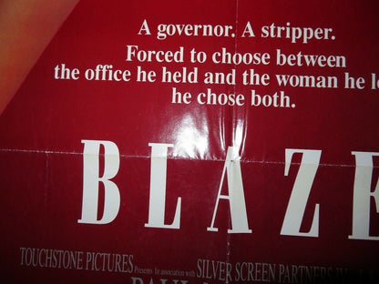 BLAZE US ONE SHEET POSTER PAUL NEWMAN JERRY HARDIN 1989 Movie posters