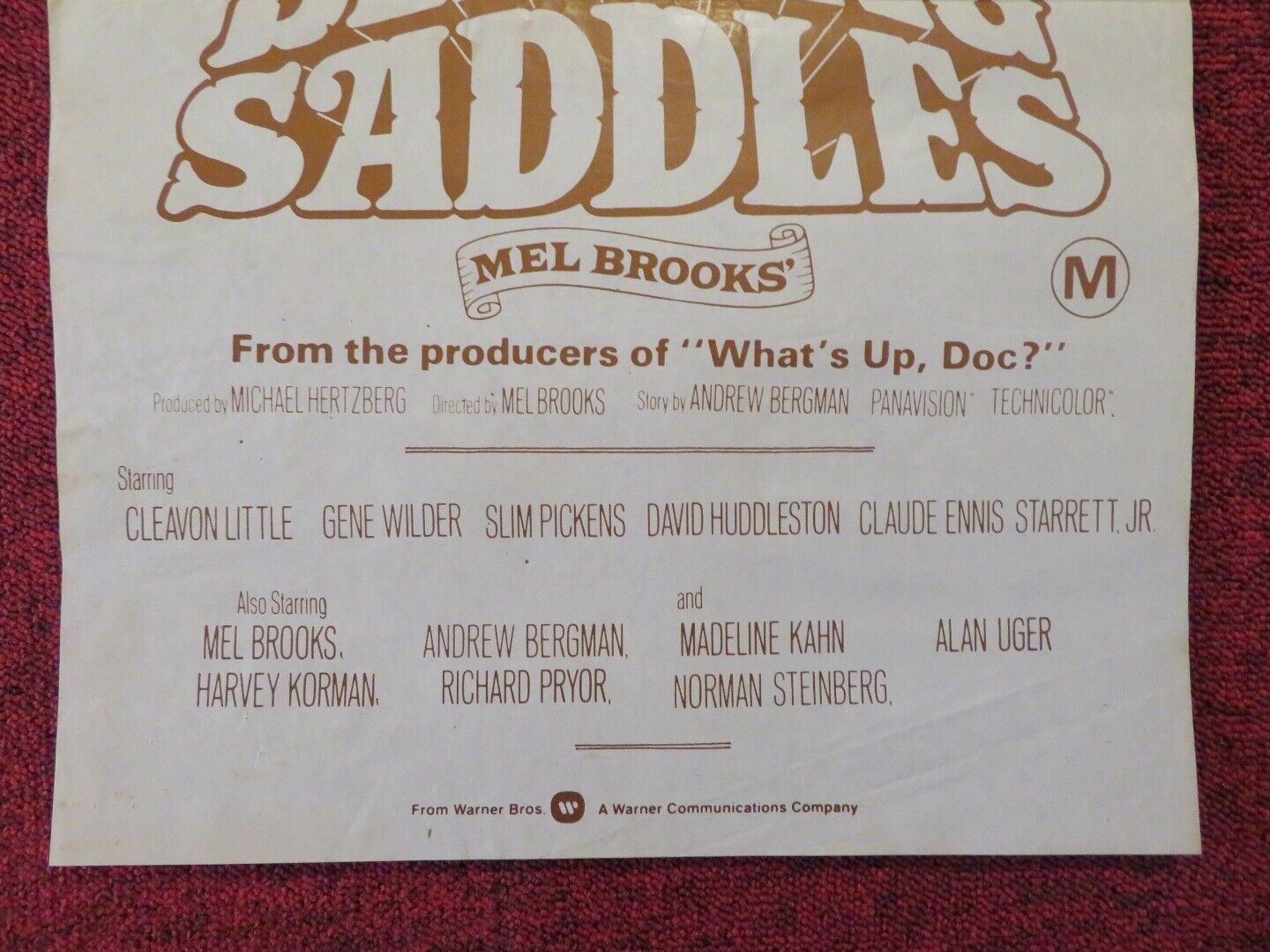 BLAZING SADDLES FOLDED AUSTRALIAN DAYBILL POSTER GENE WILDER MEL BROOKS 1974 Movie posters