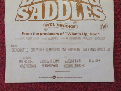 BLAZING SADDLES FOLDED AUSTRALIAN DAYBILL POSTER GENE WILDER MEL BROOKS 1974 Movie posters
