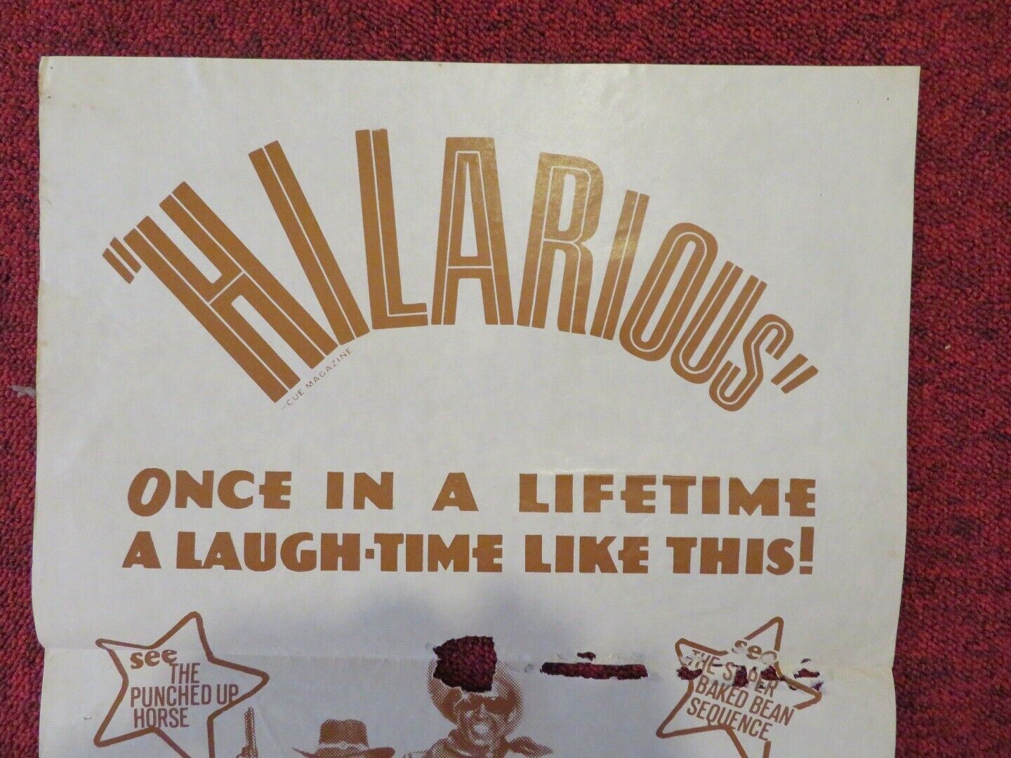 BLAZING SADDLES FOLDED AUSTRALIAN DAYBILL POSTER GENE WILDER MEL BROOKS 1974 Movie posters