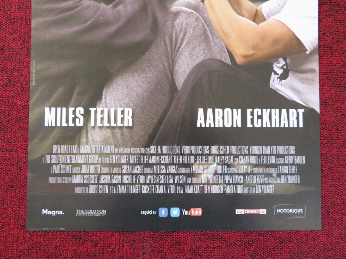 BLEED FOR THIS ITALIAN LOCANDINA (26.5"x12.5") POSTER MILES TELLER 2016 Movie posters