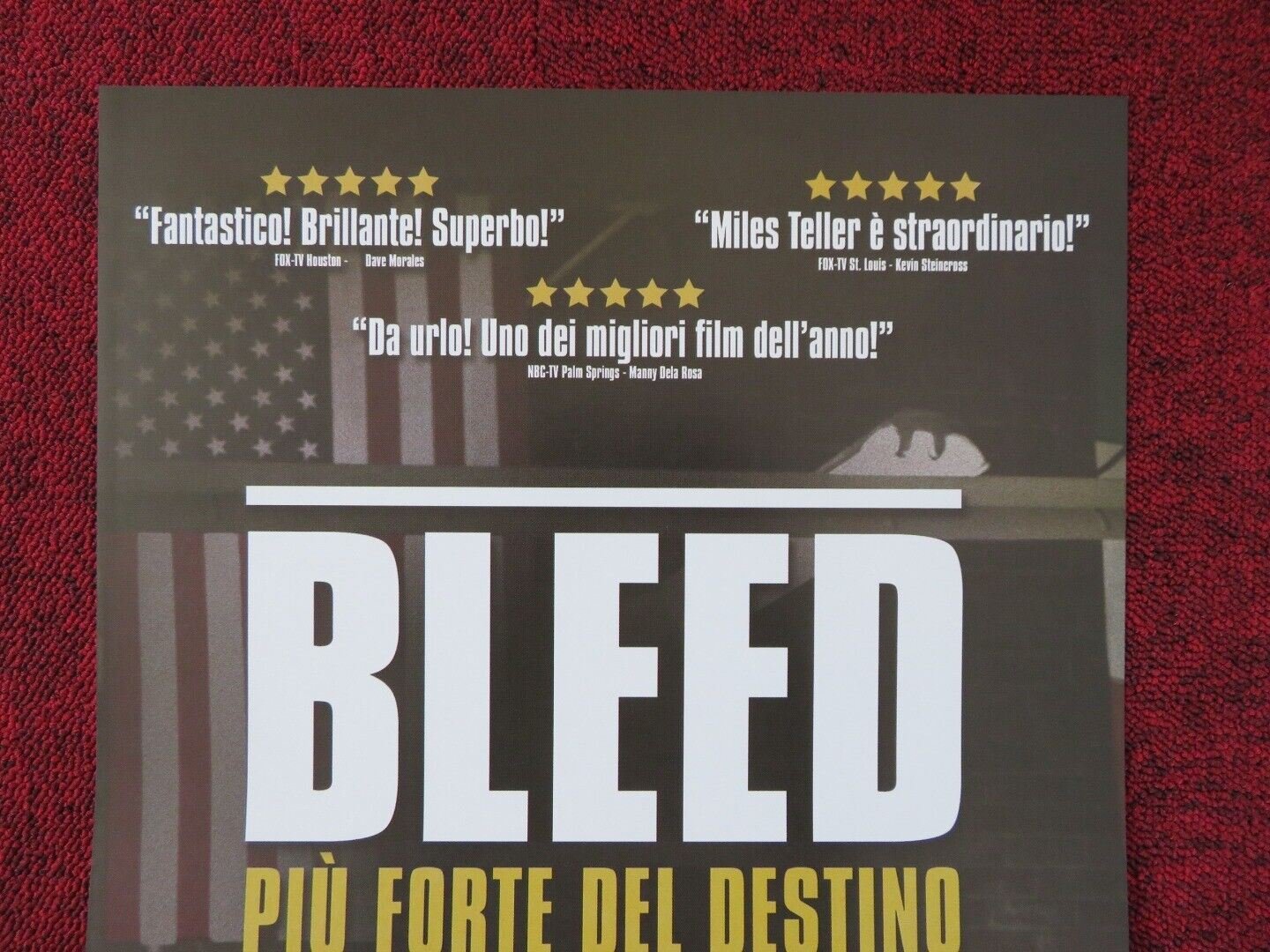 BLEED FOR THIS ITALIAN LOCANDINA (26.5"x12.5") POSTER MILES TELLER 2016 Movie posters