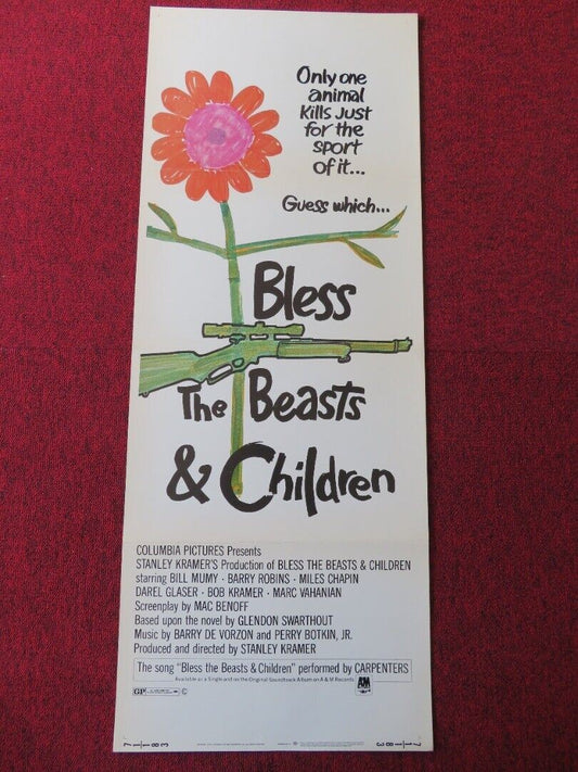BLESS THE BEASTS & CHILDREN US INSERT (14"x 36") POSTER BILL MUMY 1971 Movie posters