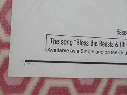 BLESS THE BEASTS & CHILDREN US ONE SHEET (27"x 41") POSTER BILLY MUMY 1971 Movie posters
