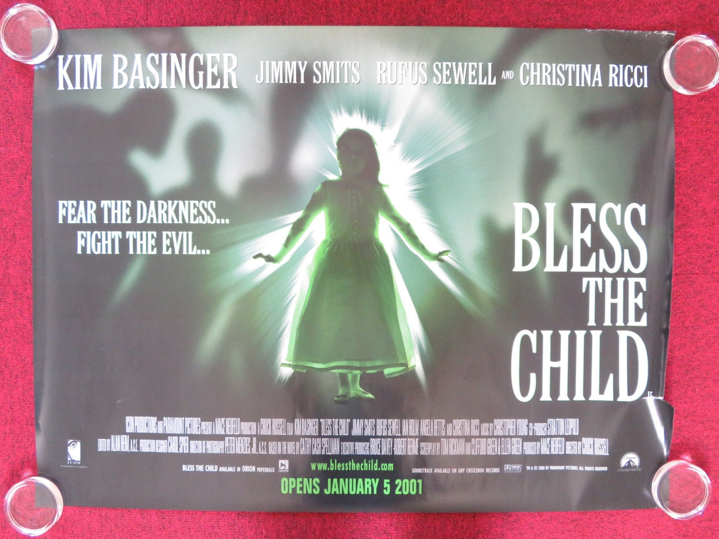 BLESS THE CHILD UK QUAD (30"x 40") ROLLED POSTER KIM BASINGER C. RICCI 2000 Rendezvous Cinema Movie posters