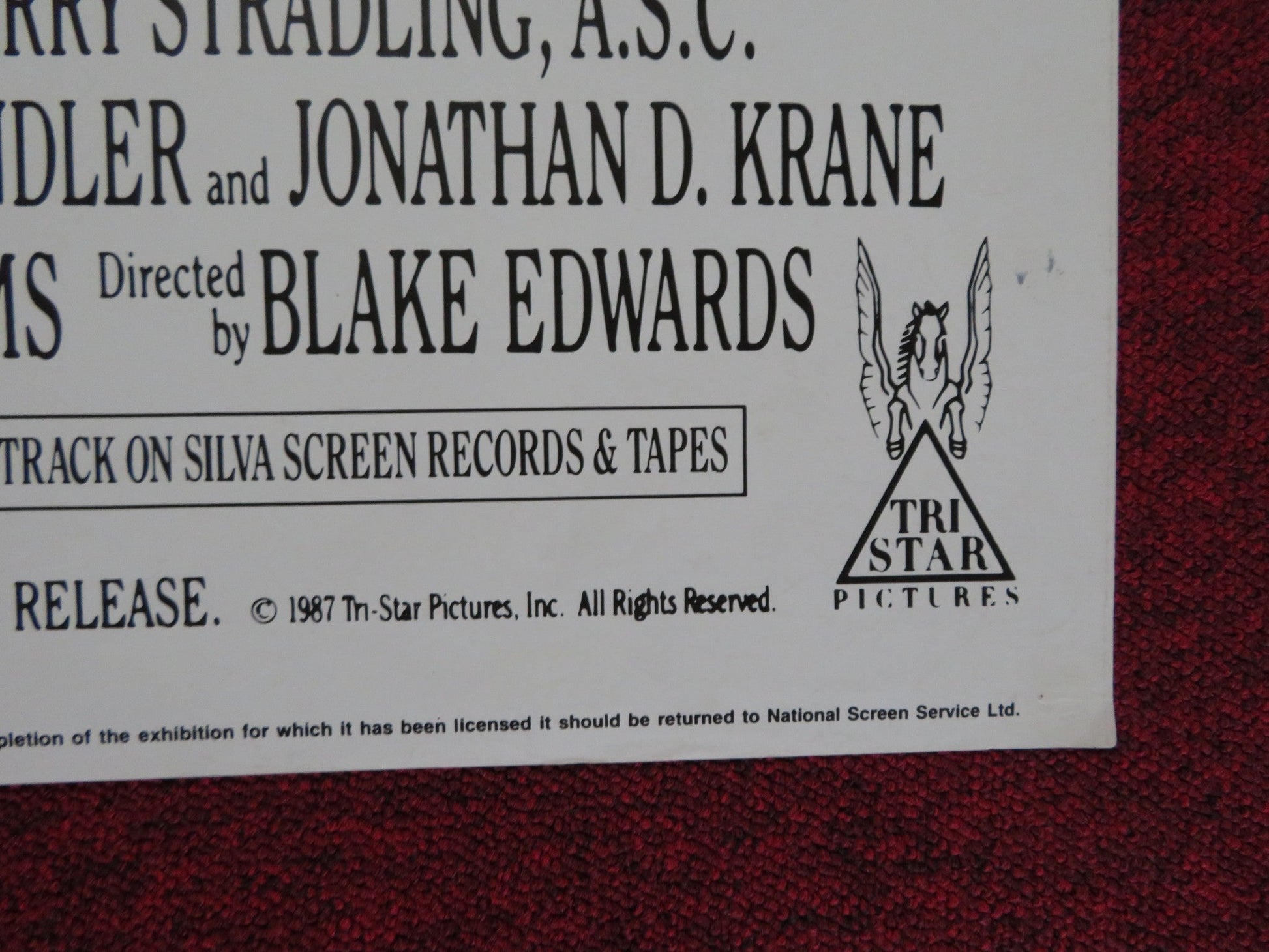 BLIND DATE UK QUAD POSTER FOLDED KIM BASINGER BRUCE WILLIS 1987 Rendezvous Cinema Movie posters