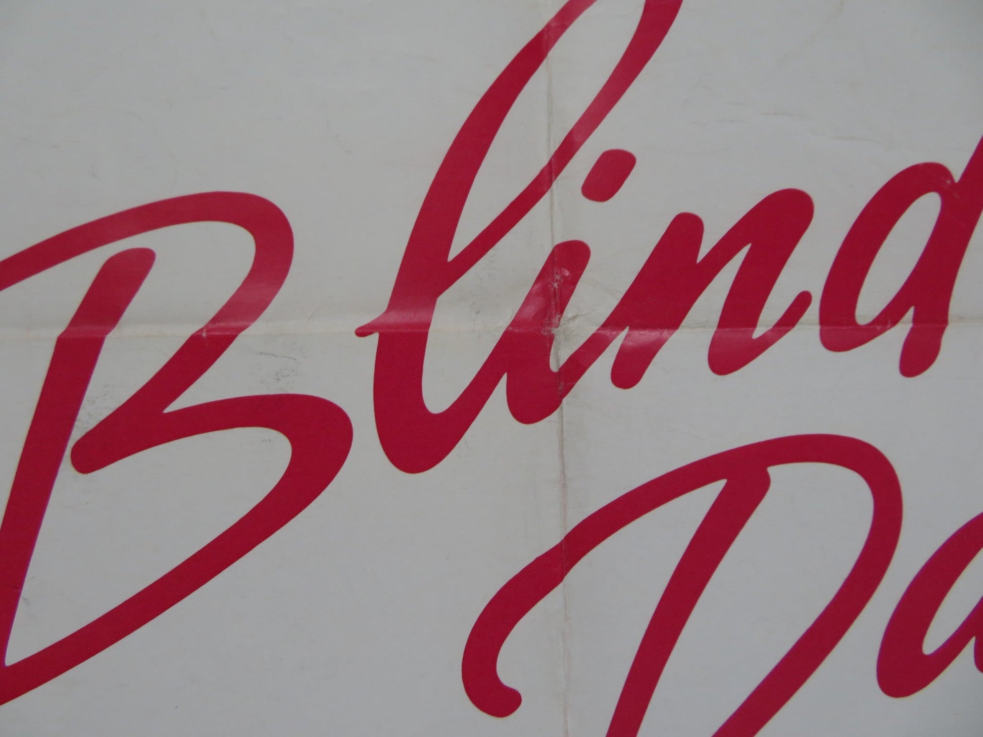 BLIND DATE UK QUAD POSTER FOLDED KIM BASINGER BRUCE WILLIS 1987 Rendezvous Cinema Movie posters