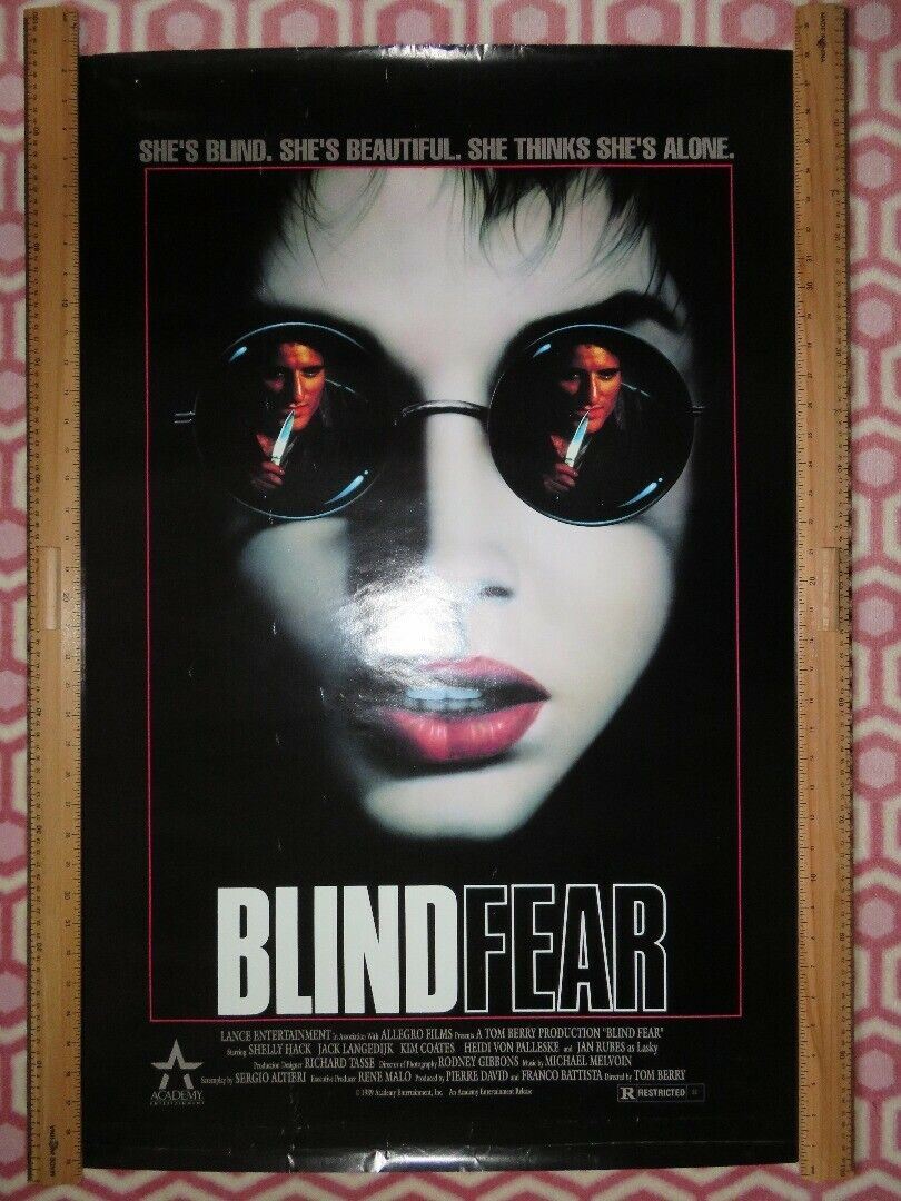 BLIND FEAR US ONE SHEET ROLLED POSTER SHELLY HACK TOM BERRY 1989 Movie posters