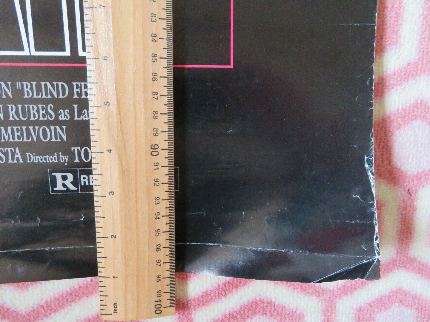 BLIND FEAR US ONE SHEET ROLLED POSTER SHELLY HACK TOM BERRY 1989 Movie posters