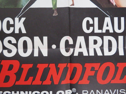 BLINDFOLD FOLDED US ONE SHEET POSTER ROCK HUDSON CLAUDIA CARDINALE 1966 Movie posters