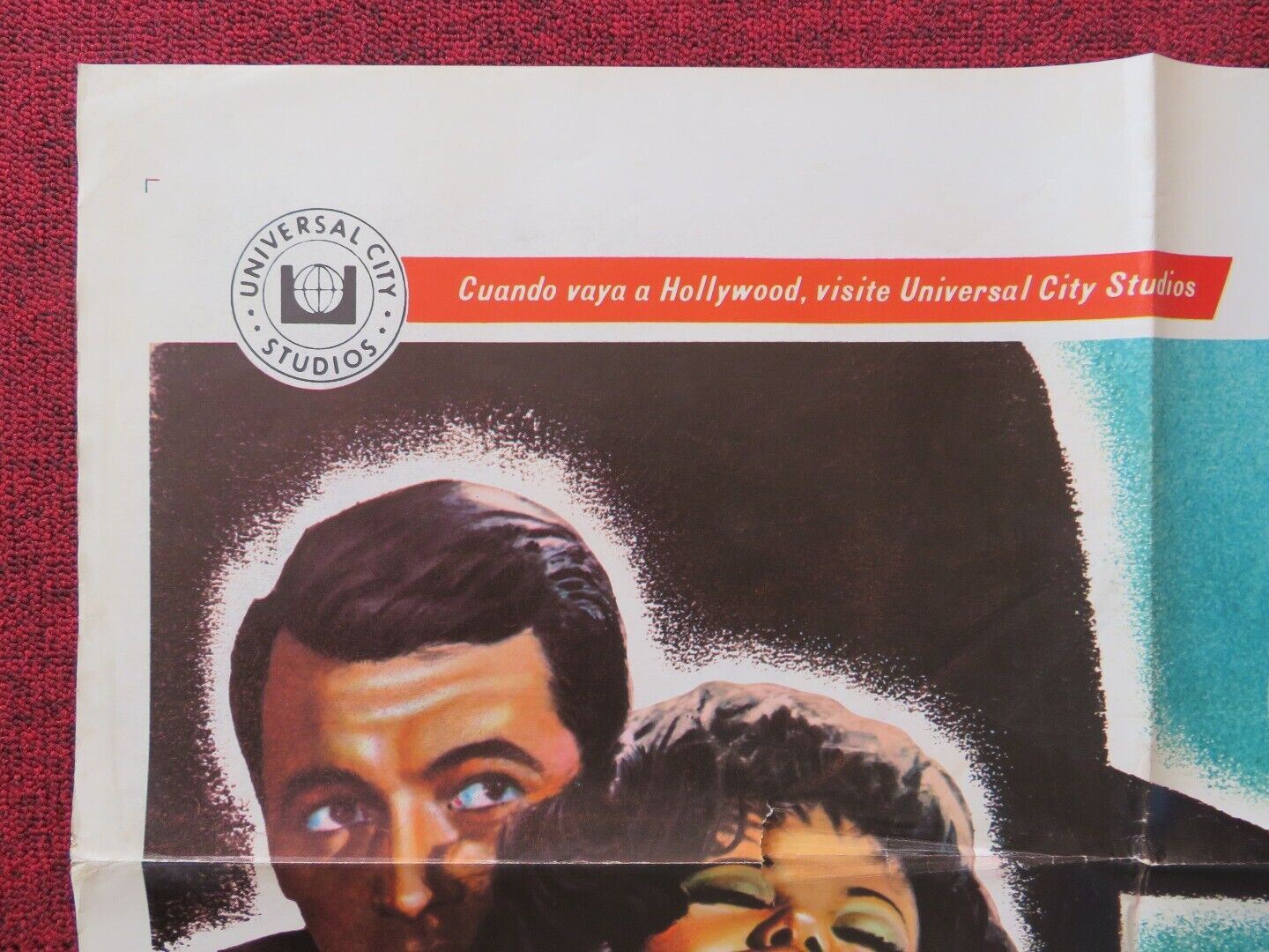 BLINDFOLD SPANISH ONE SHEET FOLDED POSTER ROCK HUDSON CLAUDIA CARDINALE 1966 - Rendezvous Cinema