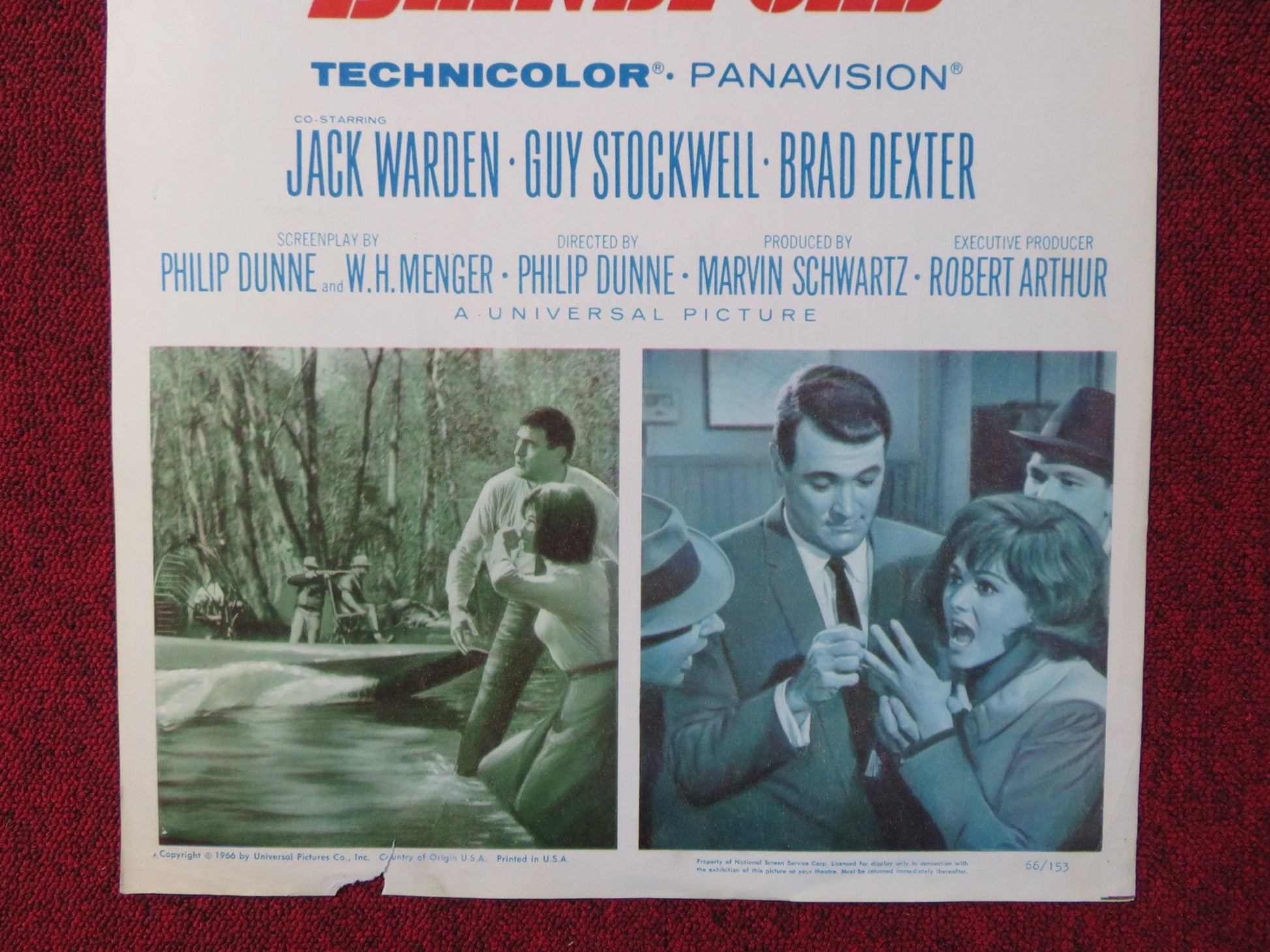 BLINDFOLD US INSERT (14"x 36") POSTER ROCK HUDSON CLAUDIA CARDINALE 1966 Rendezvous Cinema Movie posters