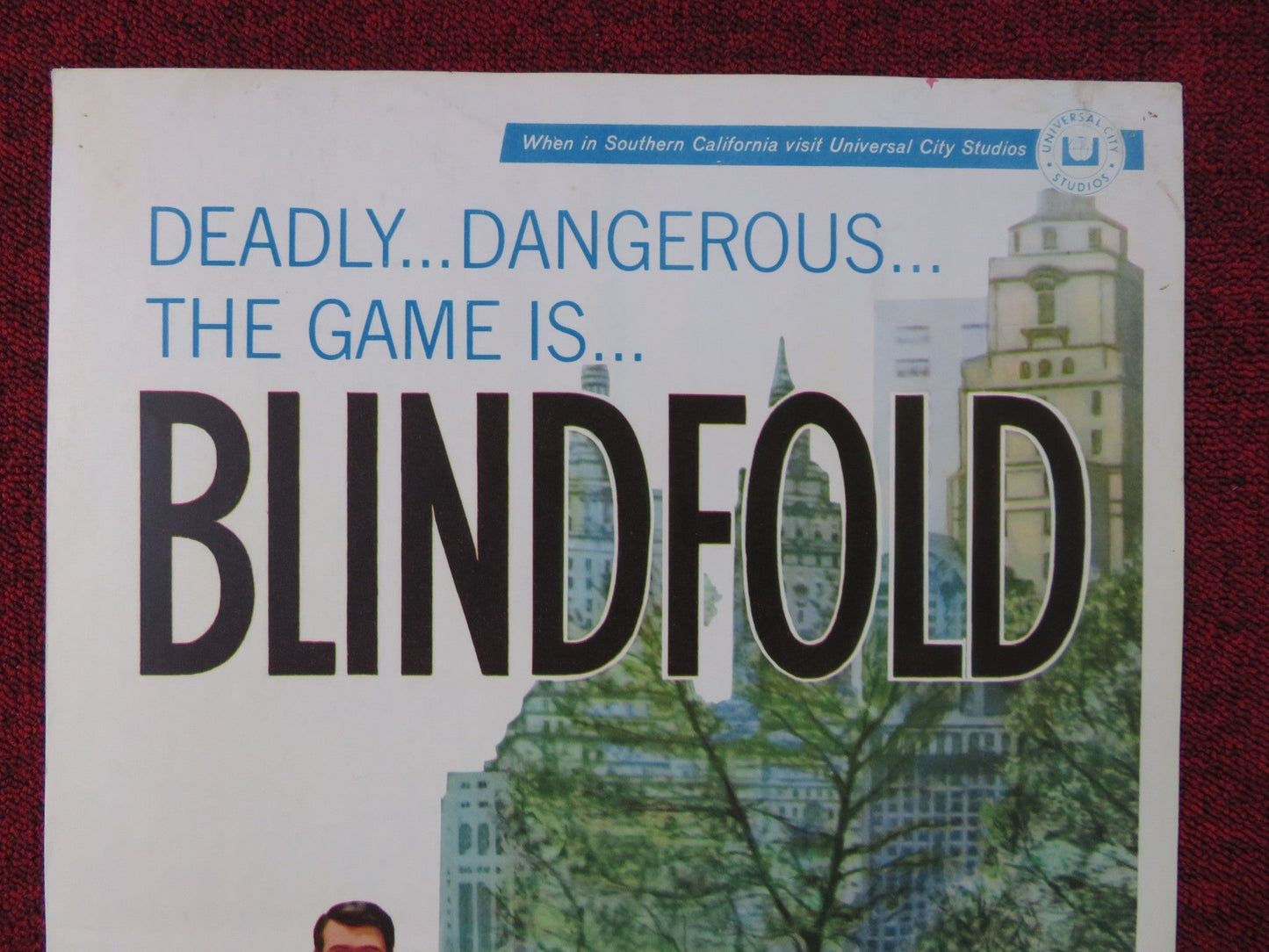 BLINDFOLD US INSERT (14"x 36") POSTER ROCK HUDSON CLAUDIA CARDINALE 1966 Rendezvous Cinema Movie posters