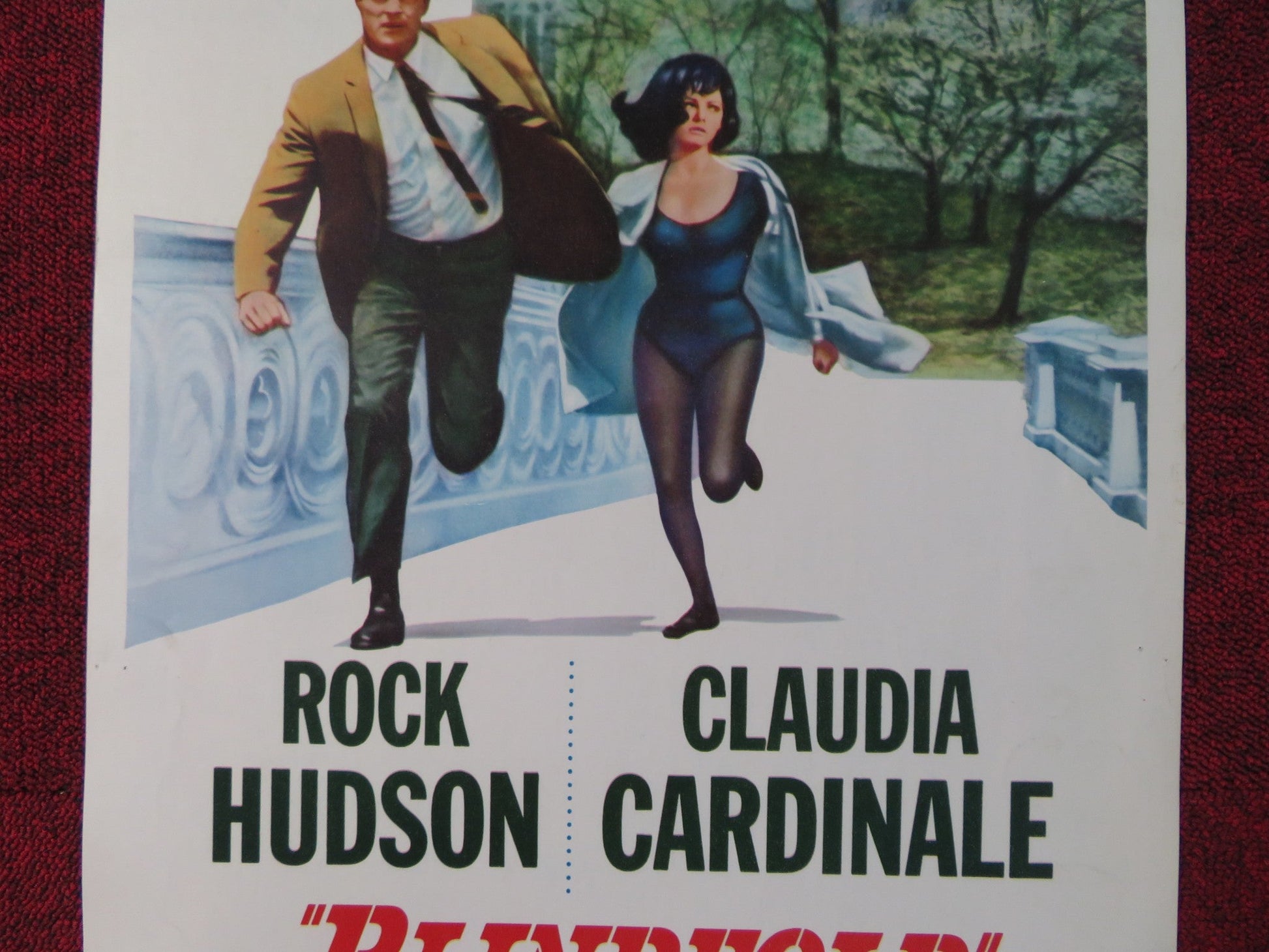 BLINDFOLD US INSERT (14"x 36") POSTER ROCK HUDSON CLAUDIA CARDINALE 1966 Rendezvous Cinema Movie posters