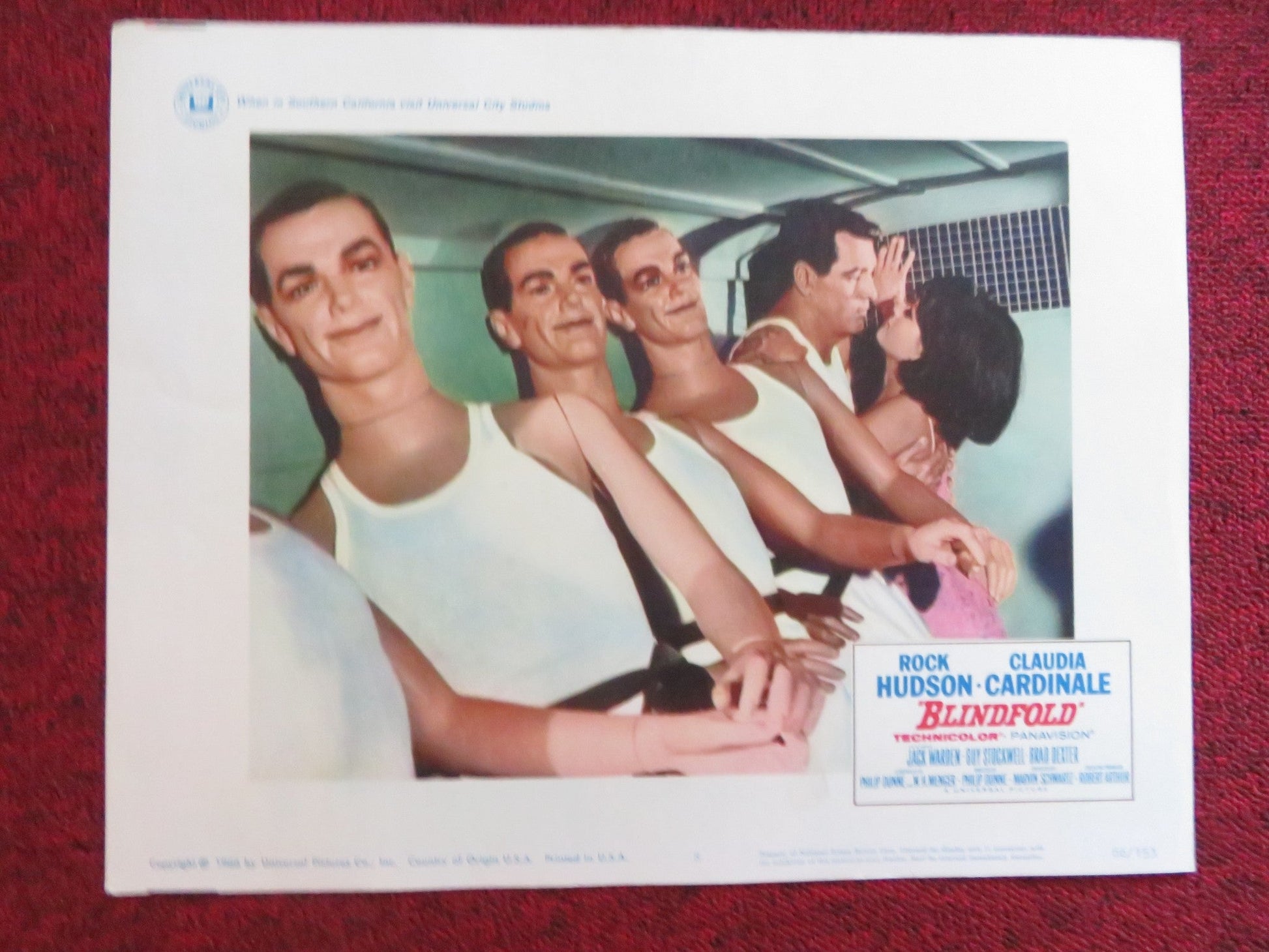 BLINDFOLD US LOBBY CARD FULL SET ROCK HUDSON CLAUDIA CARDINALE 1966 Rendezvous Cinema Movie posters