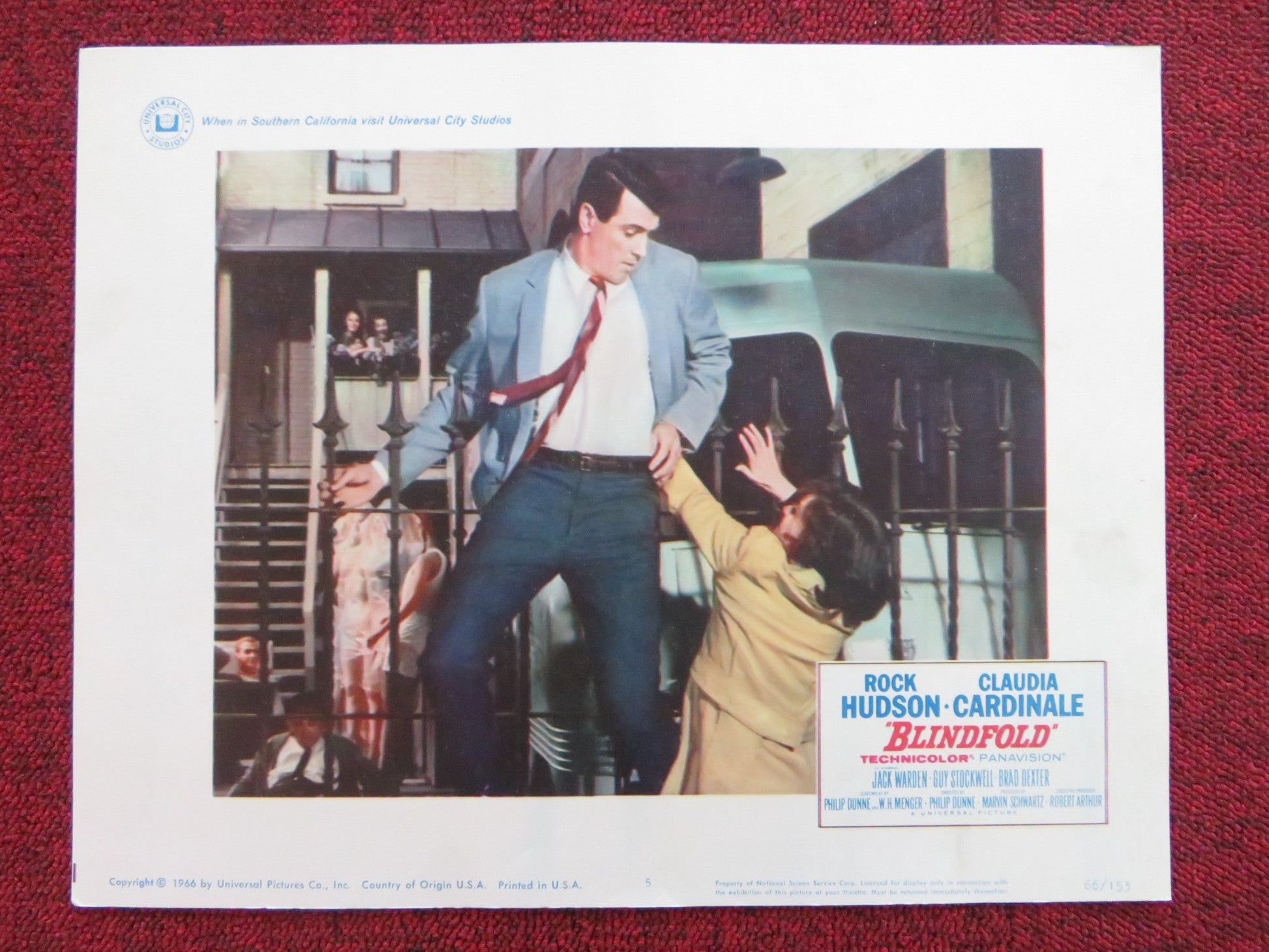 BLINDFOLD US LOBBY CARD FULL SET ROCK HUDSON CLAUDIA CARDINALE 1966 Rendezvous Cinema Movie posters