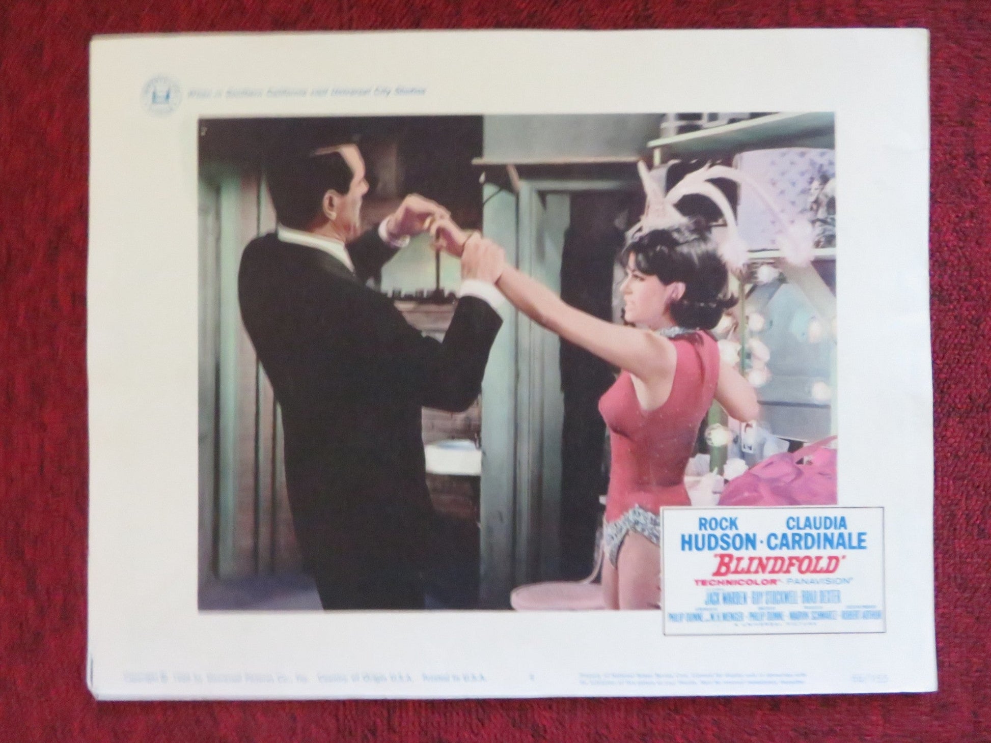 BLINDFOLD US LOBBY CARD FULL SET ROCK HUDSON CLAUDIA CARDINALE 1966 Rendezvous Cinema Movie posters