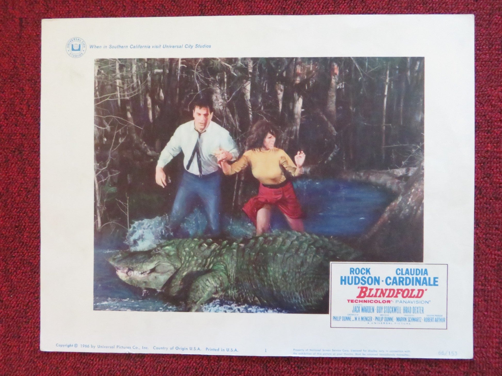 BLINDFOLD US LOBBY CARD FULL SET ROCK HUDSON CLAUDIA CARDINALE 1966 Rendezvous Cinema Movie posters