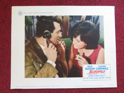 BLINDFOLD US LOBBY CARD FULL SET ROCK HUDSON CLAUDIA CARDINALE 1966 Rendezvous Cinema Movie posters
