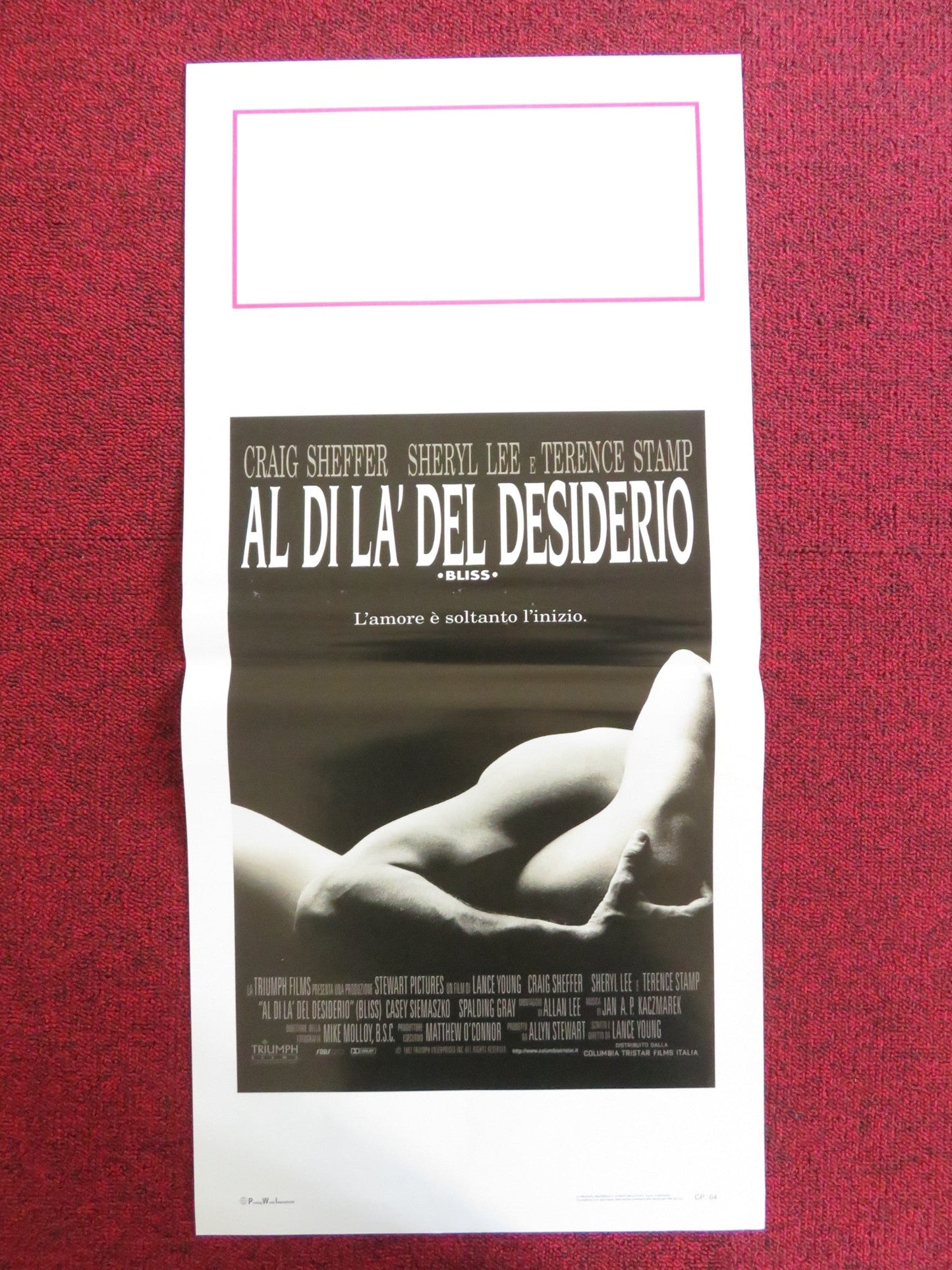 BLISS ITALIAN LOCANDINA POSTER CRAIG SHEFFER SHERYL LEE TERENCE STAMP 1997 Rendezvous Cinema Movie posters