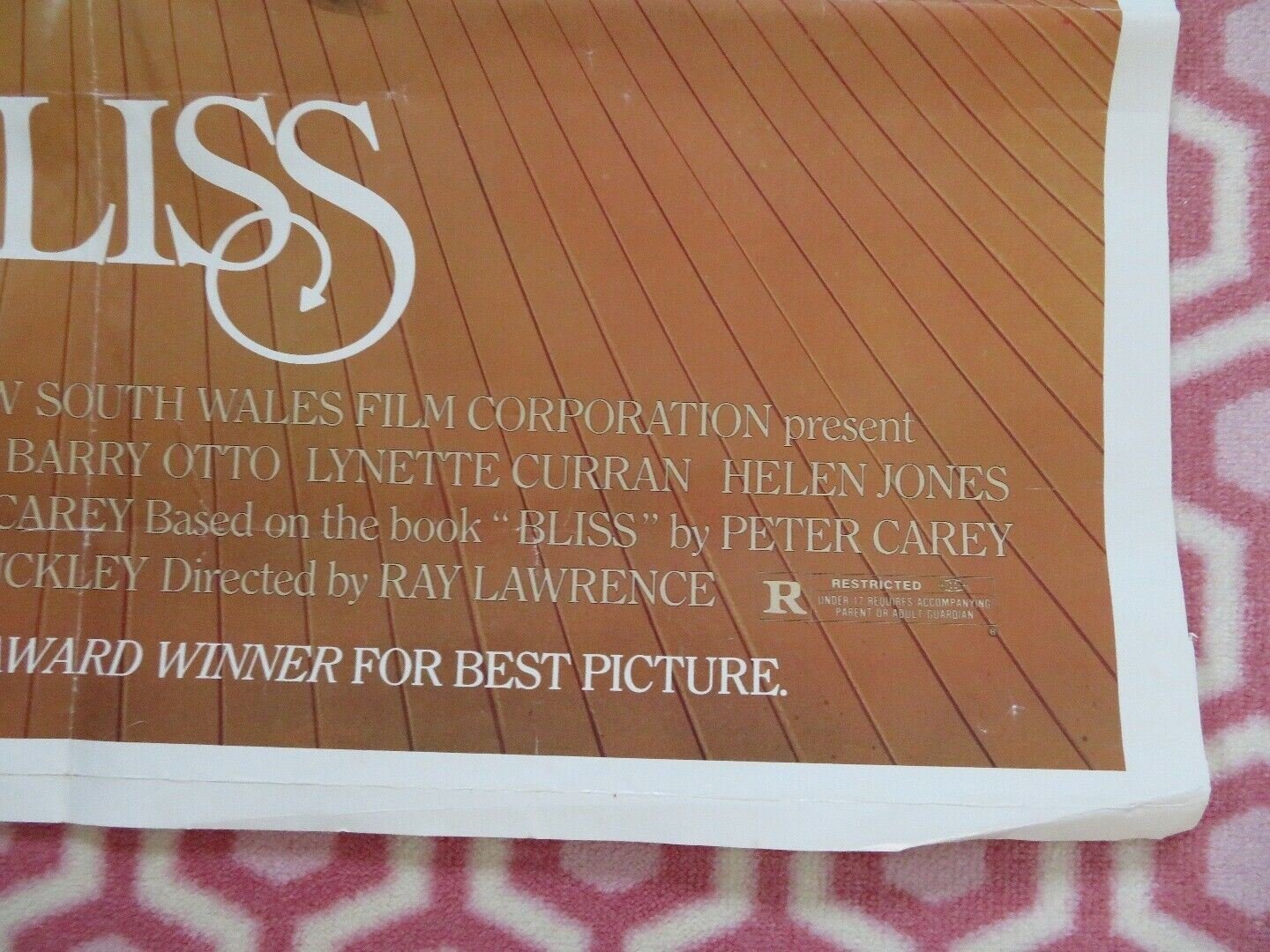 BLISS US ONE SHEET POSTER PETER CAREY BARRY OTTO 1985 Movie posters