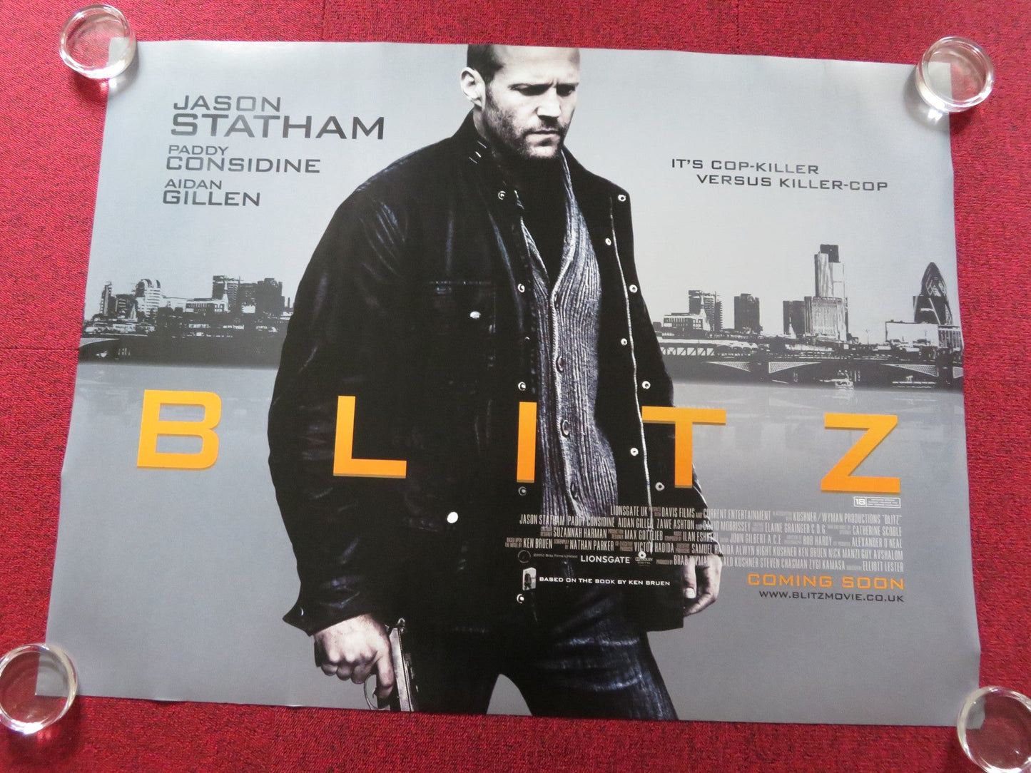 BLITZ UK QUAD (30"x 40") ROLLED POSTER JASON STATHAM PADDY CONSIDINE 2011 Rendezvous Cinema Movie posters