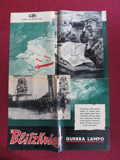 BLITZKRIEG ITALIAN FOGLIO POSTER WOLF ACKVA JAMES BYRNES 1962 Rendezvous Cinema Movie posters
