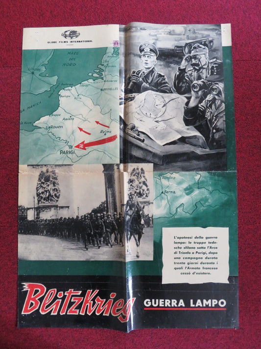 BLITZKRIEG ITALIAN FOGLIO POSTER WOLF ACKVA JAMES BYRNES 1962 Rendezvous Cinema Movie posters