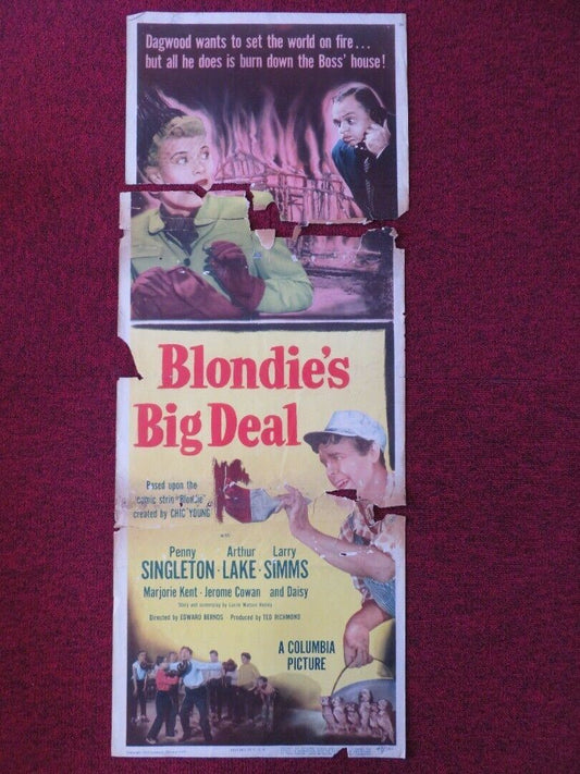 BLODIES BIG DEAL US INSERT (14"x 36") POSTER PENNY SINGLETON ARTHUR LAKE 1949 Movie posters