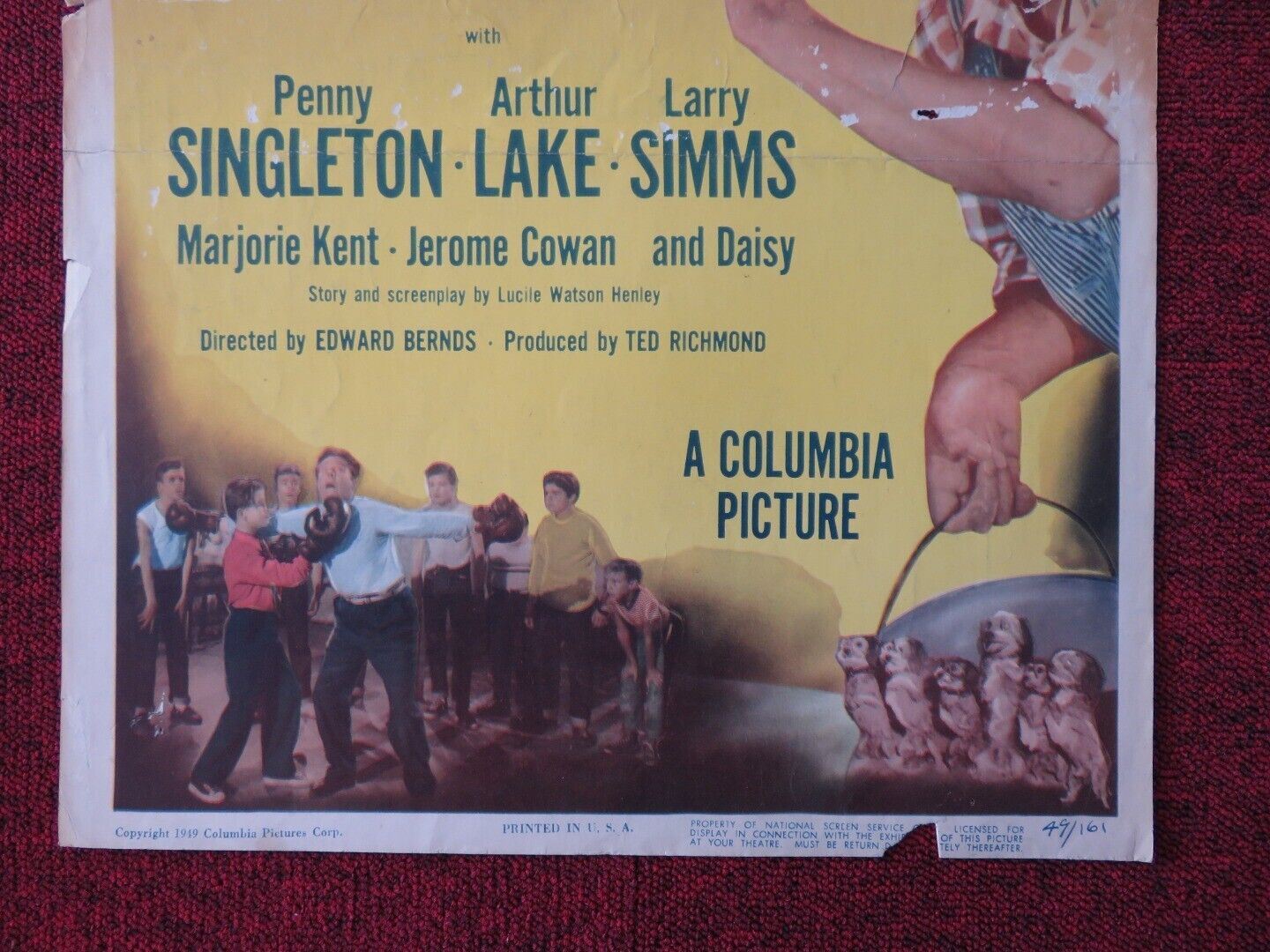 BLODIES BIG DEAL US INSERT (14"x 36") POSTER PENNY SINGLETON ARTHUR LAKE 1949 Movie posters